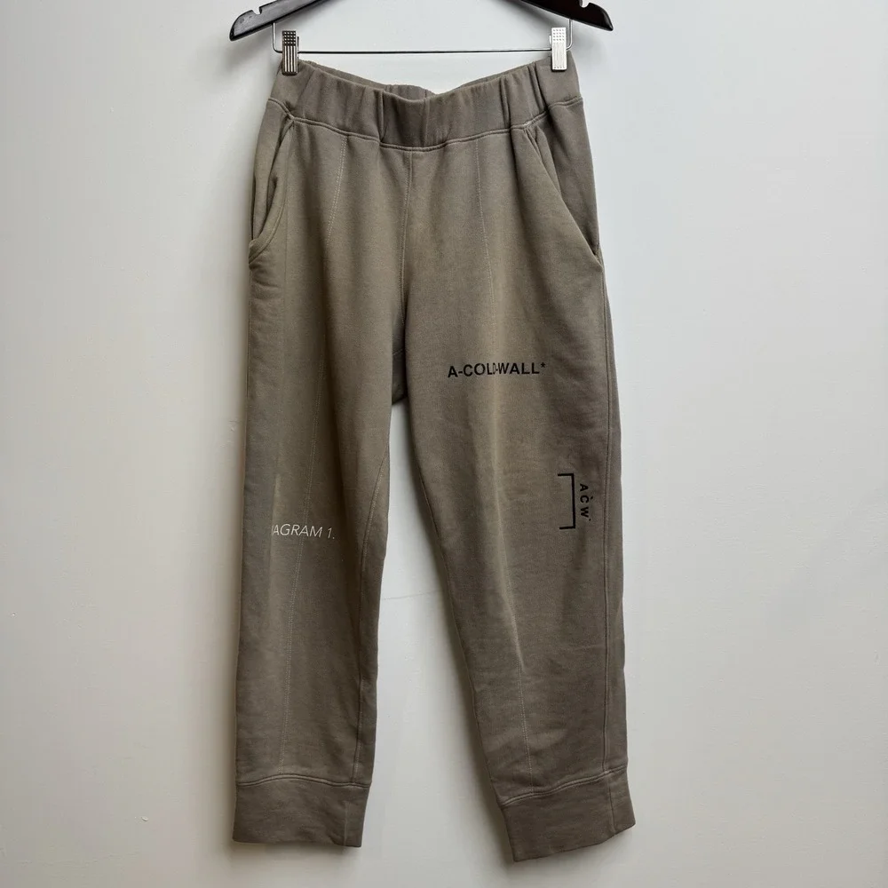 A-COLD-WALL Diagram Sweatpants Men's Taupe Medium by Samuel Ross Streetwear RARE